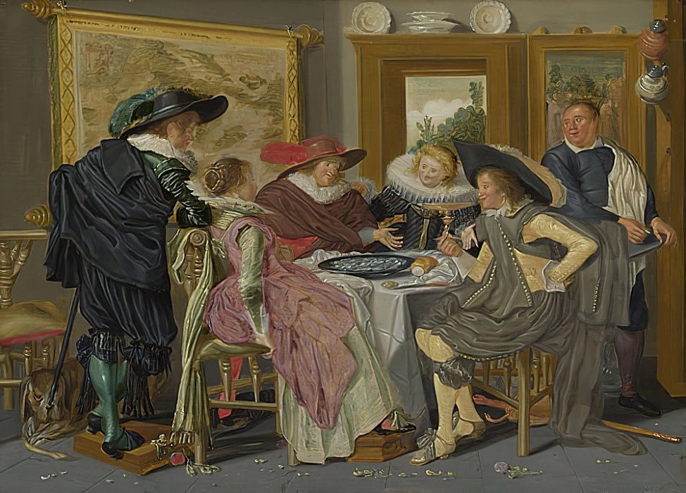 Festa in interno al tavolo - National Gallery, Londra